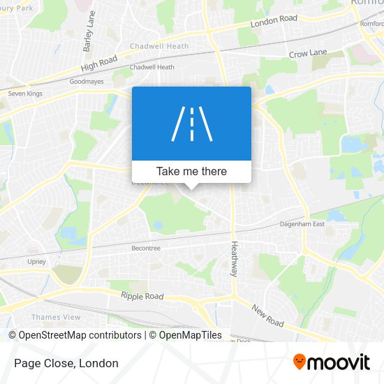 Page Close map