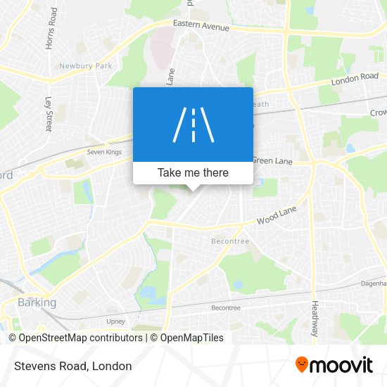 Stevens Road map