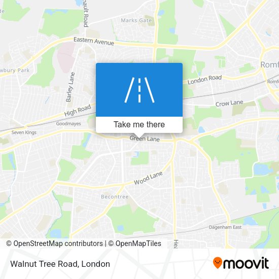 Walnut Tree Road map