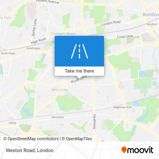 Weston Road map
