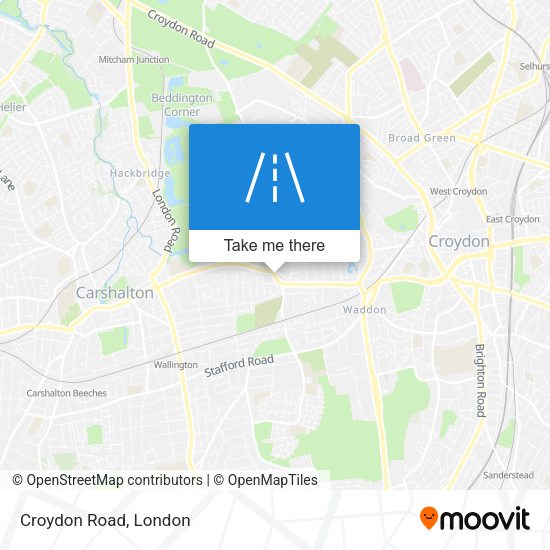 Croydon Road map
