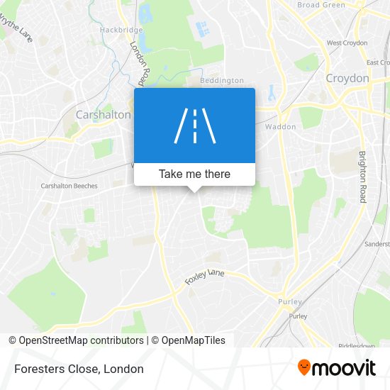 Foresters Close map