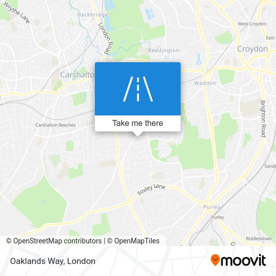 Oaklands Way map