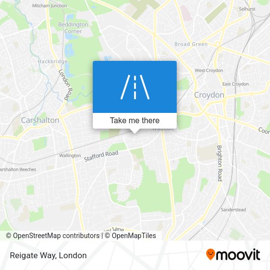 Reigate Way map