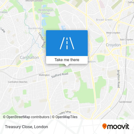 Treasury Close map
