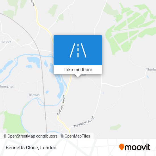 Bennetts Close map