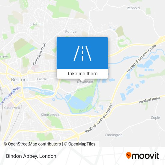 Bindon Abbey map