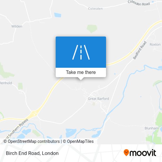 Birch End Road map