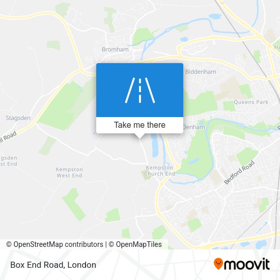 Box End Road map