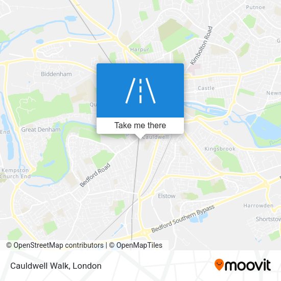 Cauldwell Walk map