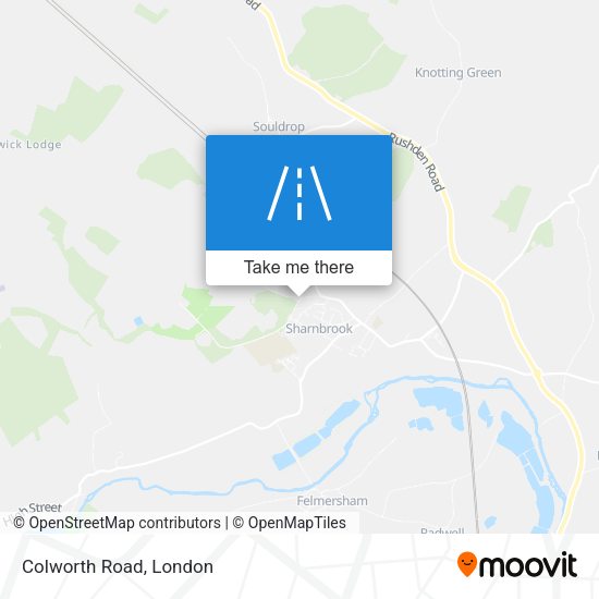 Colworth Road map