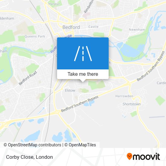 Corby Close map