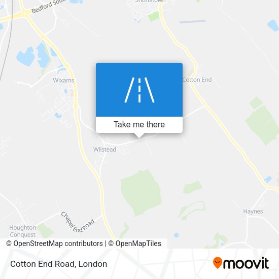 Cotton End Road map
