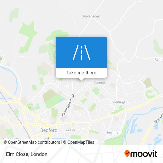 Elm Close map