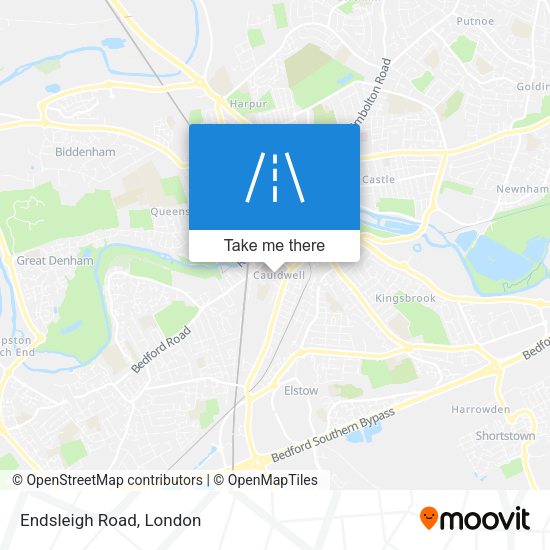 Endsleigh Road map