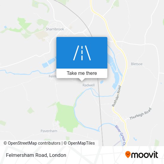 Felmersham Road map