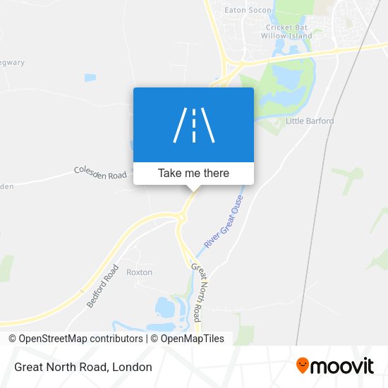 Great North Road map