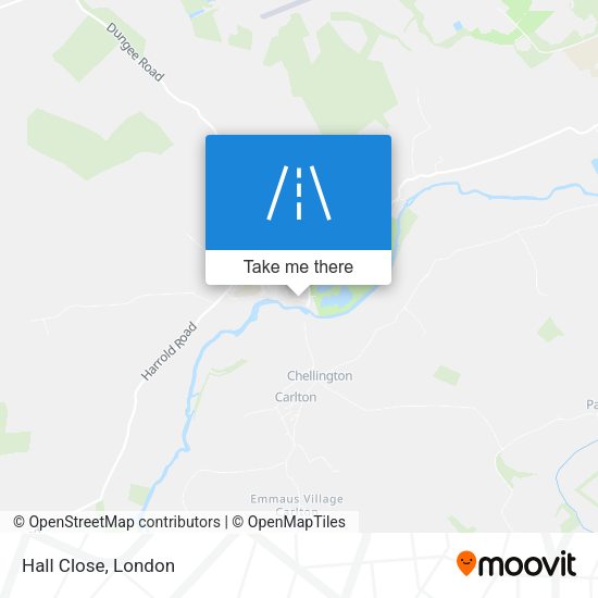 Hall Close map