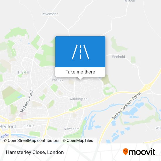 Hamsterley Close map