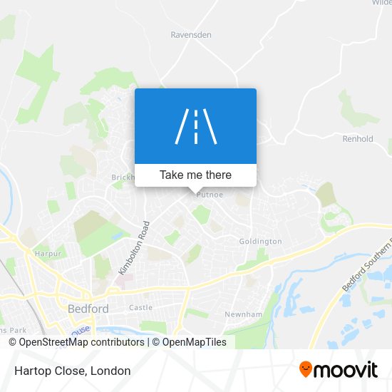 Hartop Close map