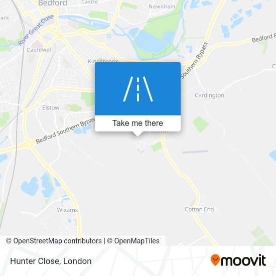 Hunter Close map