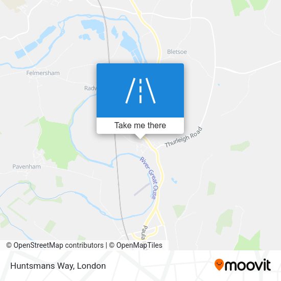 Huntsmans Way map