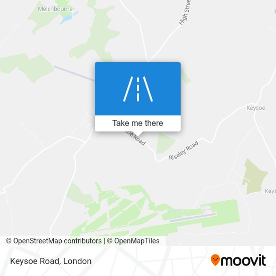 Keysoe Road map