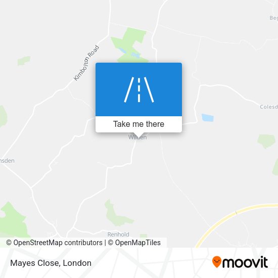 Mayes Close map
