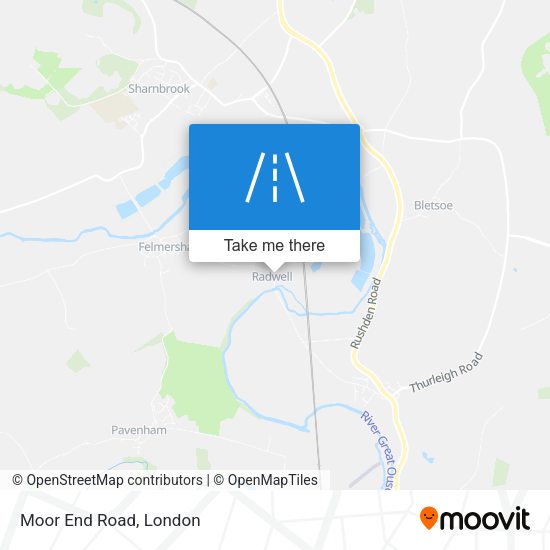 Moor End Road map