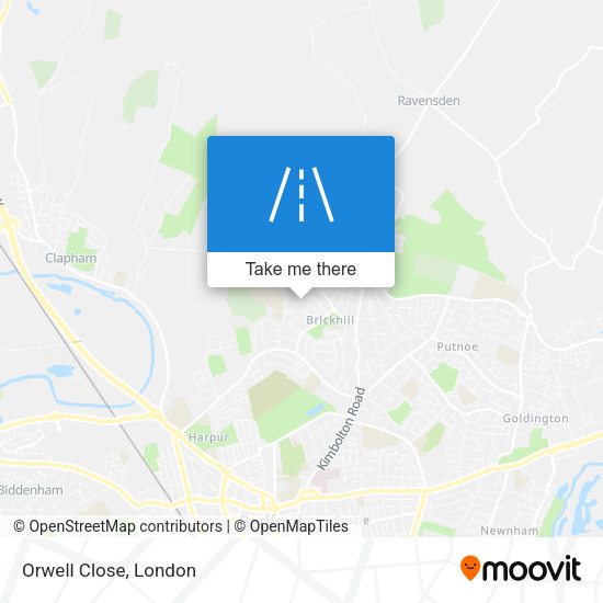 Orwell Close map