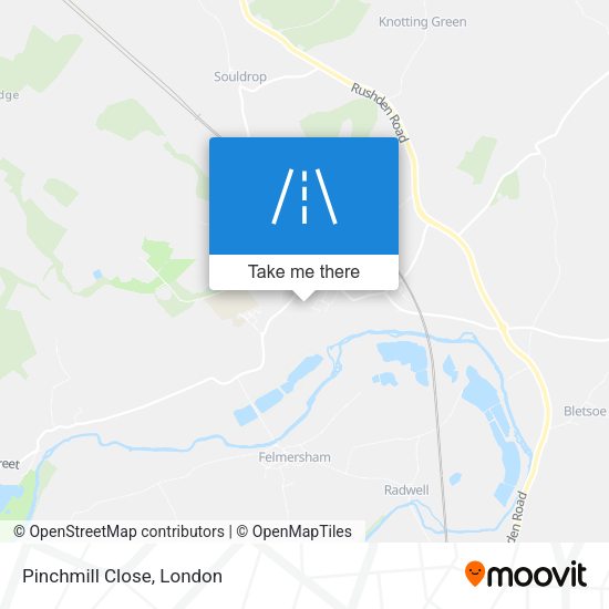 Pinchmill Close map