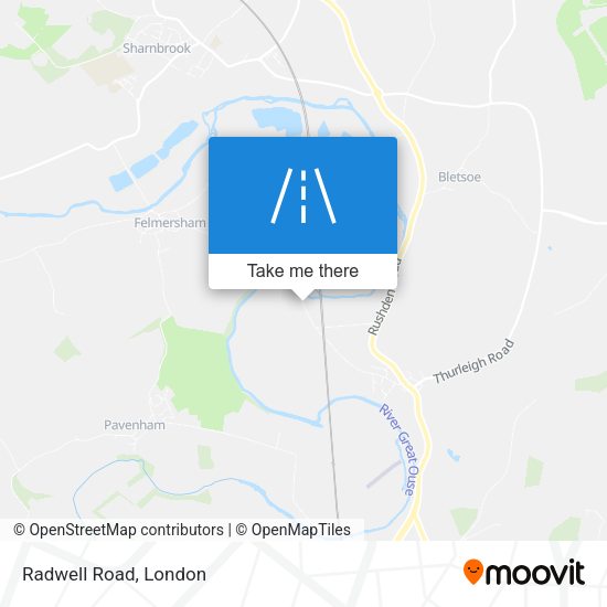 Radwell Road map