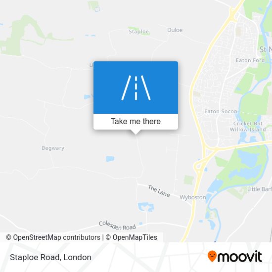 Staploe Road map