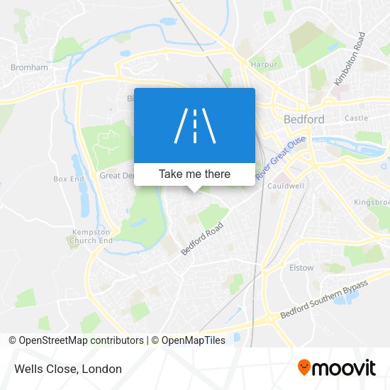 Wells Close map