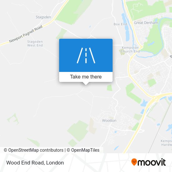 Wood End Road map