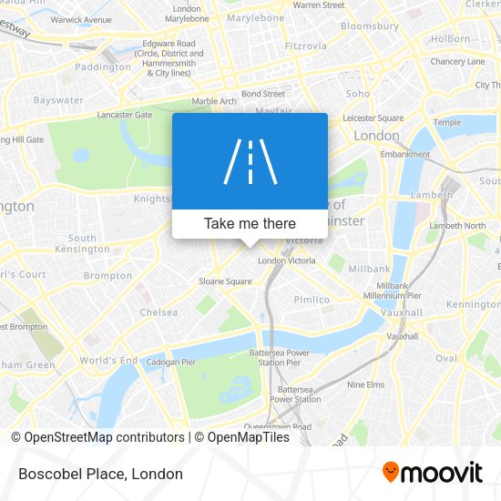 Boscobel Place map