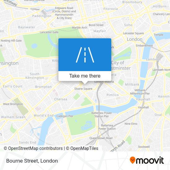Bourne Street map