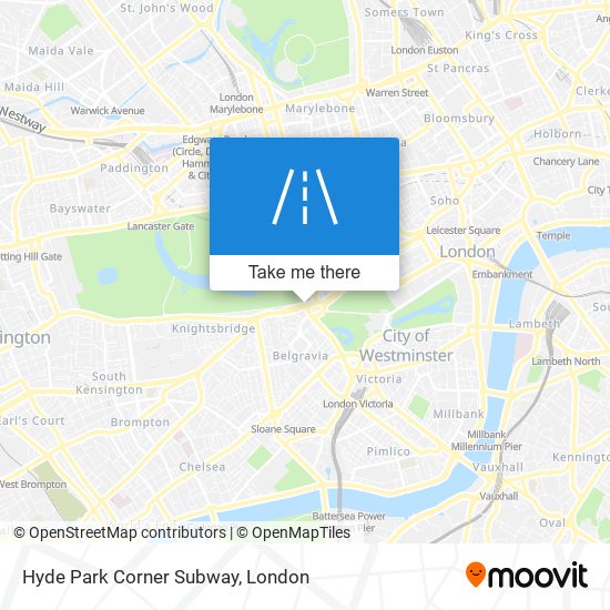 Hyde Park Corner Subway map