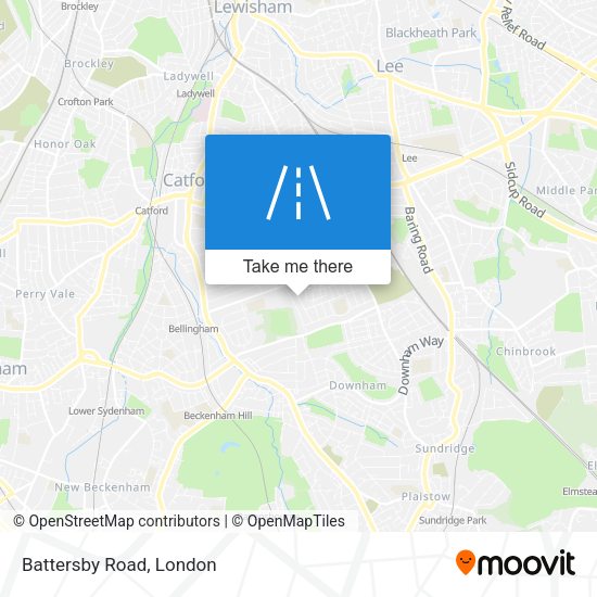 Battersby Road map