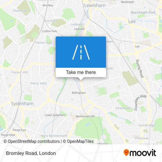 Bromley Road map