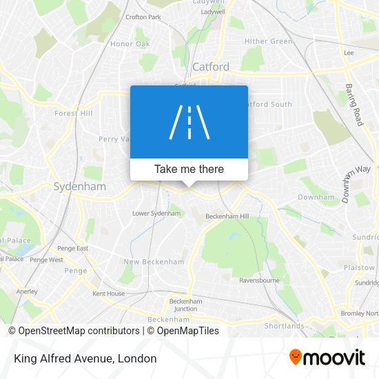 King Alfred Avenue map