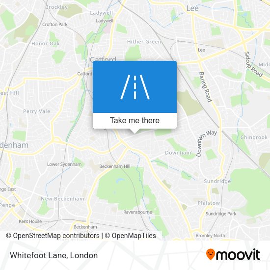 Whitefoot Lane map