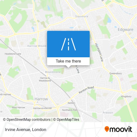 Irvine Avenue map