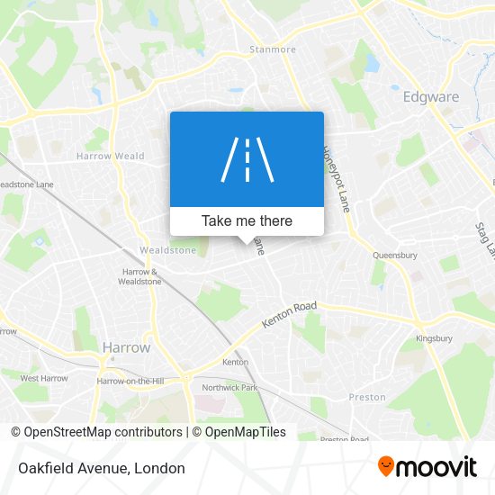 Oakfield Avenue map