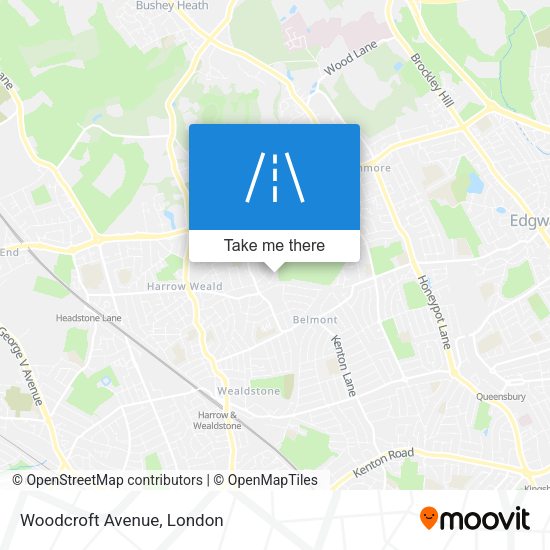 Woodcroft Avenue map