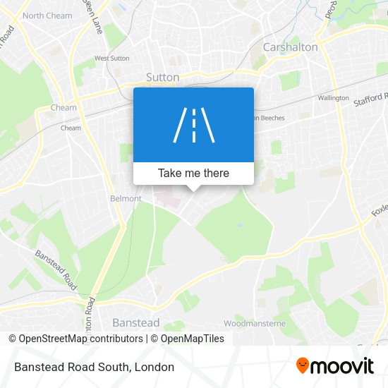 Banstead Road South map