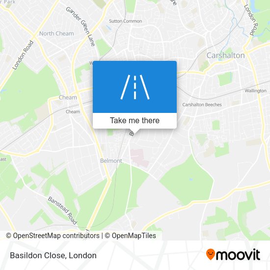 Basildon Close map
