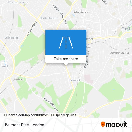 Belmont Rise map