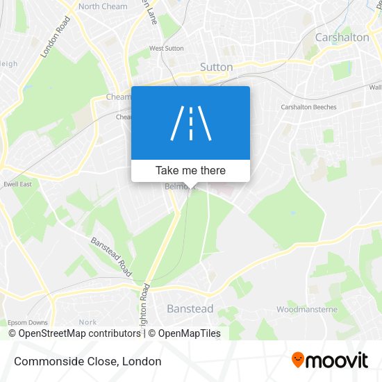Commonside Close map