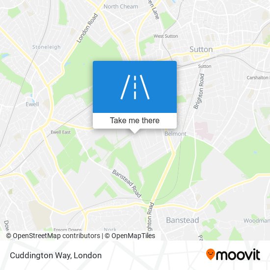 Cuddington Way map